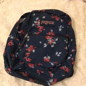 Jansport blue floral backpack